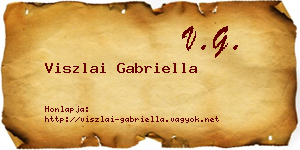 Viszlai Gabriella névjegykártya